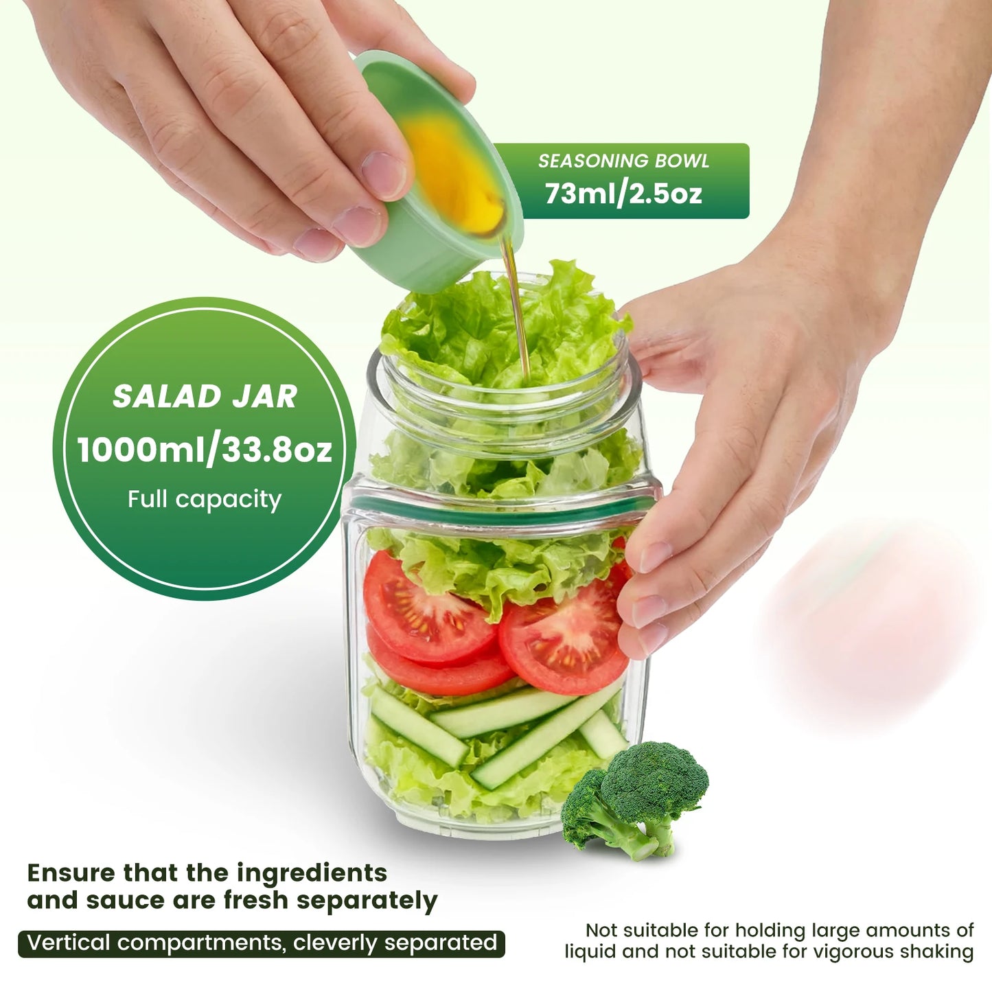Side-Opening Salad Jar