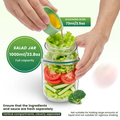 Side-Opening Salad Jar