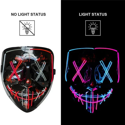 Wireless Neon LED Horror Mask