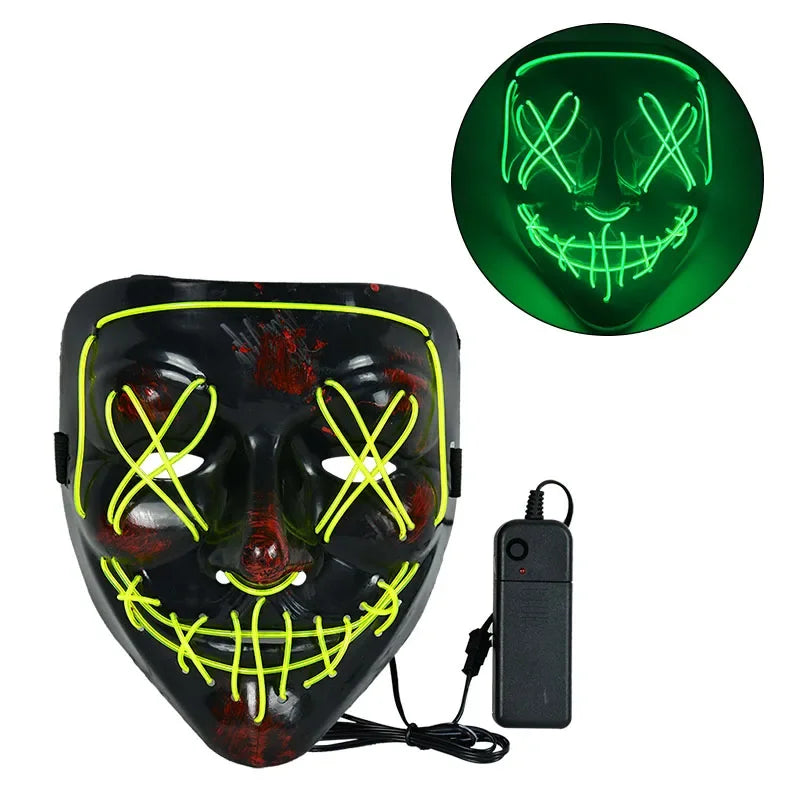 Wireless Neon LED Horror Mask