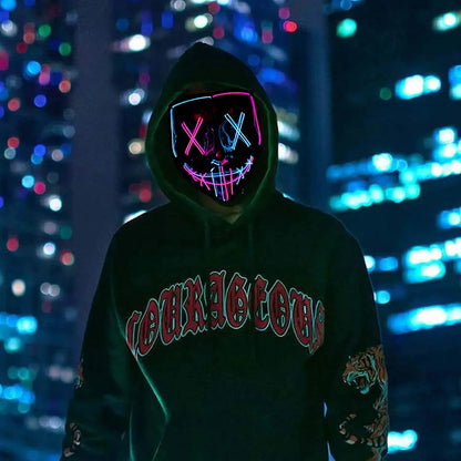 Wireless Neon LED Horror Mask
