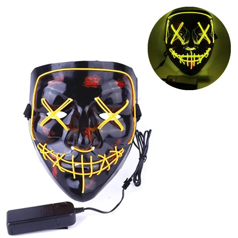 Wireless Neon LED Horror Mask