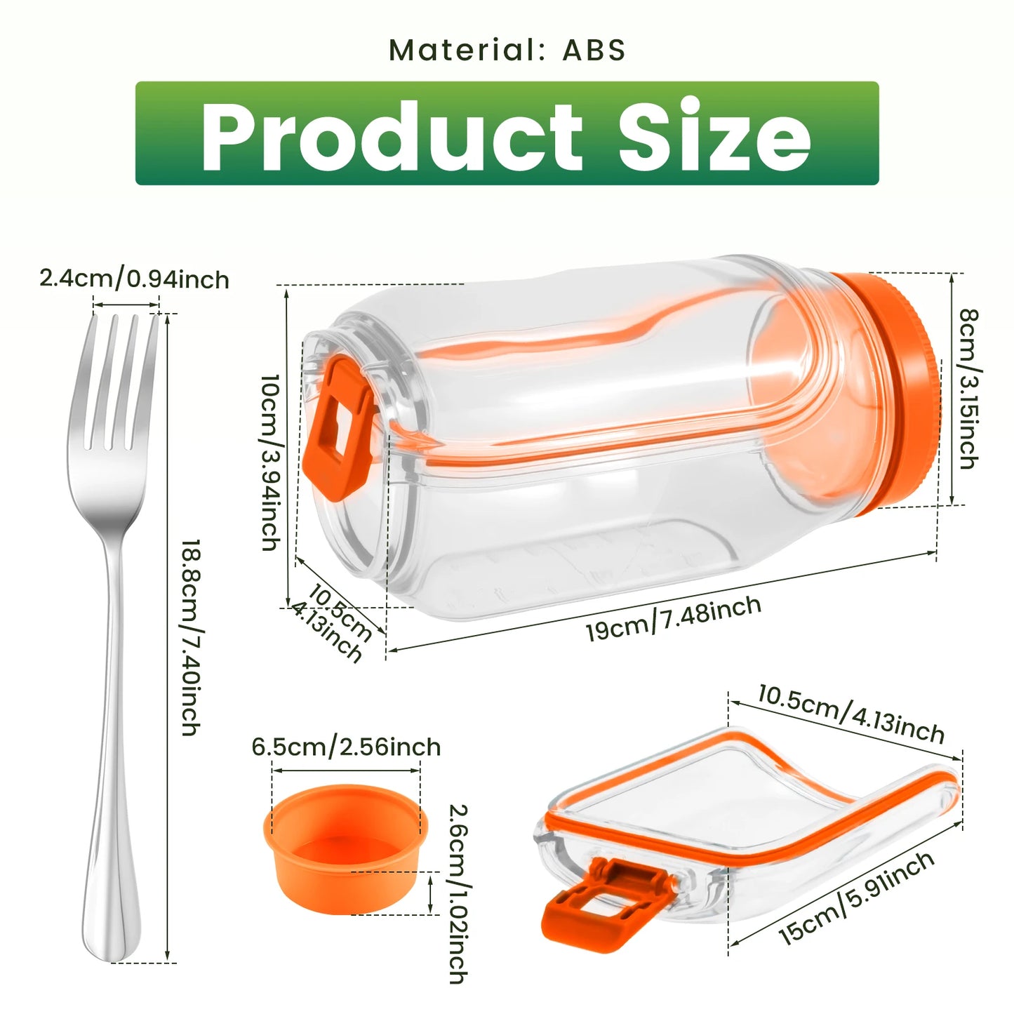 Side-Opening Salad Jar