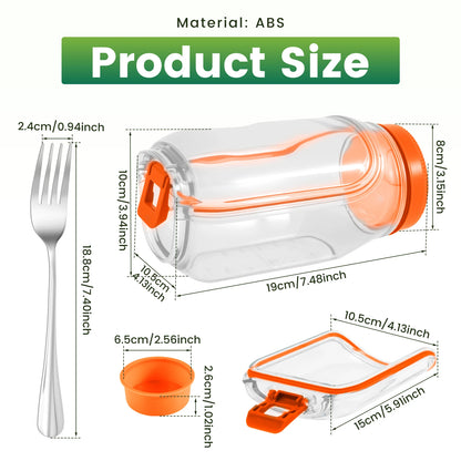 Side-Opening Salad Jar