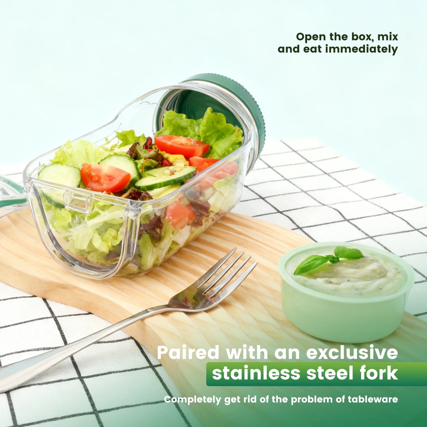 Side-Opening Salad Jar