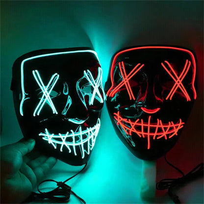 Wireless Neon LED Horror Mask