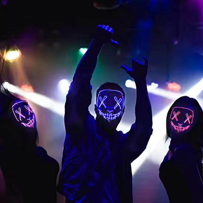 Wireless Neon LED Horror Mask