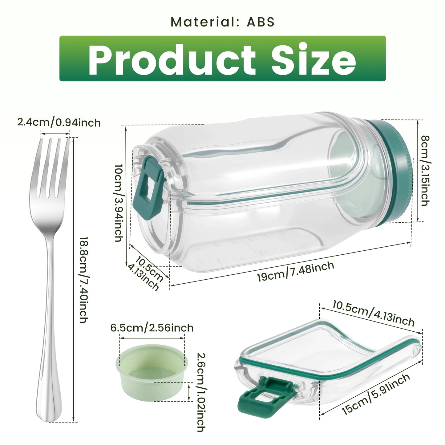 Side-Opening Salad Jar