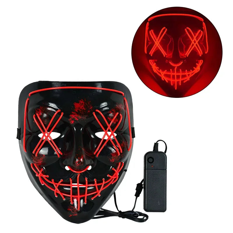 Wireless Neon LED Horror Mask