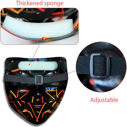 Wireless Neon LED Horror Mask